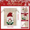 Christmas Candy Bags 12 Pieces Burlap Reusable Drawstring Decor Christmas Advent Bags for Halloween Thanksgiving Home Holiday