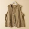 Summer Loose V Neck Sleeveless Jacket Women's Vest