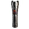 White Laser Flashlight with Telescopic Focus, LCD Display, Long Range, Rechargeable Battery, and Emergency Features