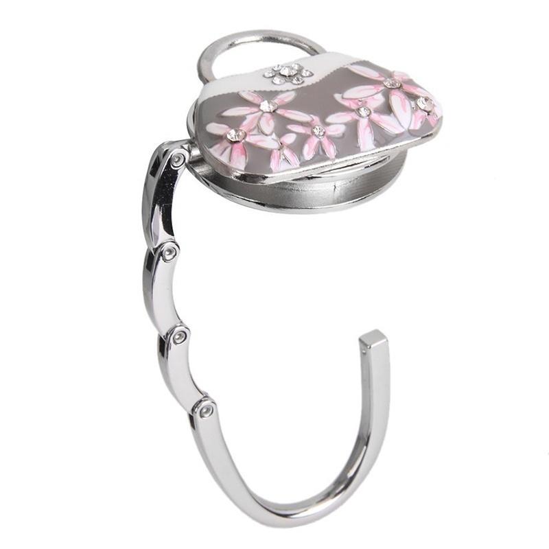 Porcelain Folding Handbag Purse Bag Table Hook Hanger Holder Gift White Room Accessories Hooks