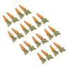 20pcs Carrot Shaped Hamster Toy Teeth Grinding Decorative Crude Fiber Small Animal Chewing Toys for