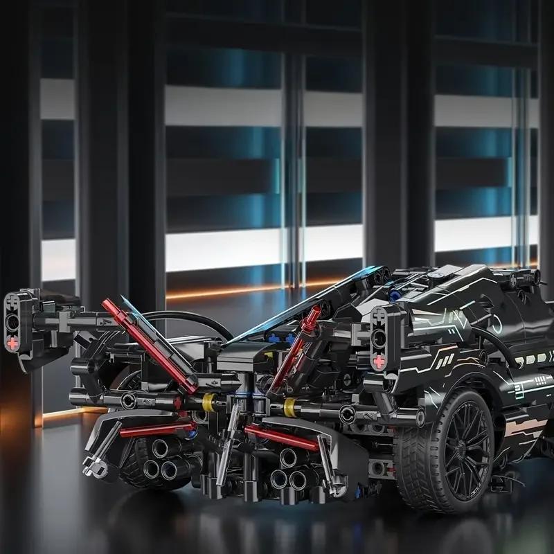 1253 Teile Coole Schwarze Limitierte Edition Supercar Bausteine, Perfektes Geburtstagsgeschenk, High-Tech Auto Modell Bausteine