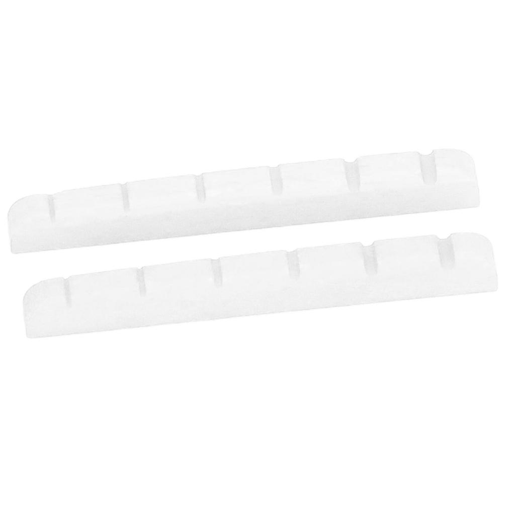2Pcs Electric Guitar Nut Bone 6 String Pre Slotted Guitar Nut Replacement for Strat