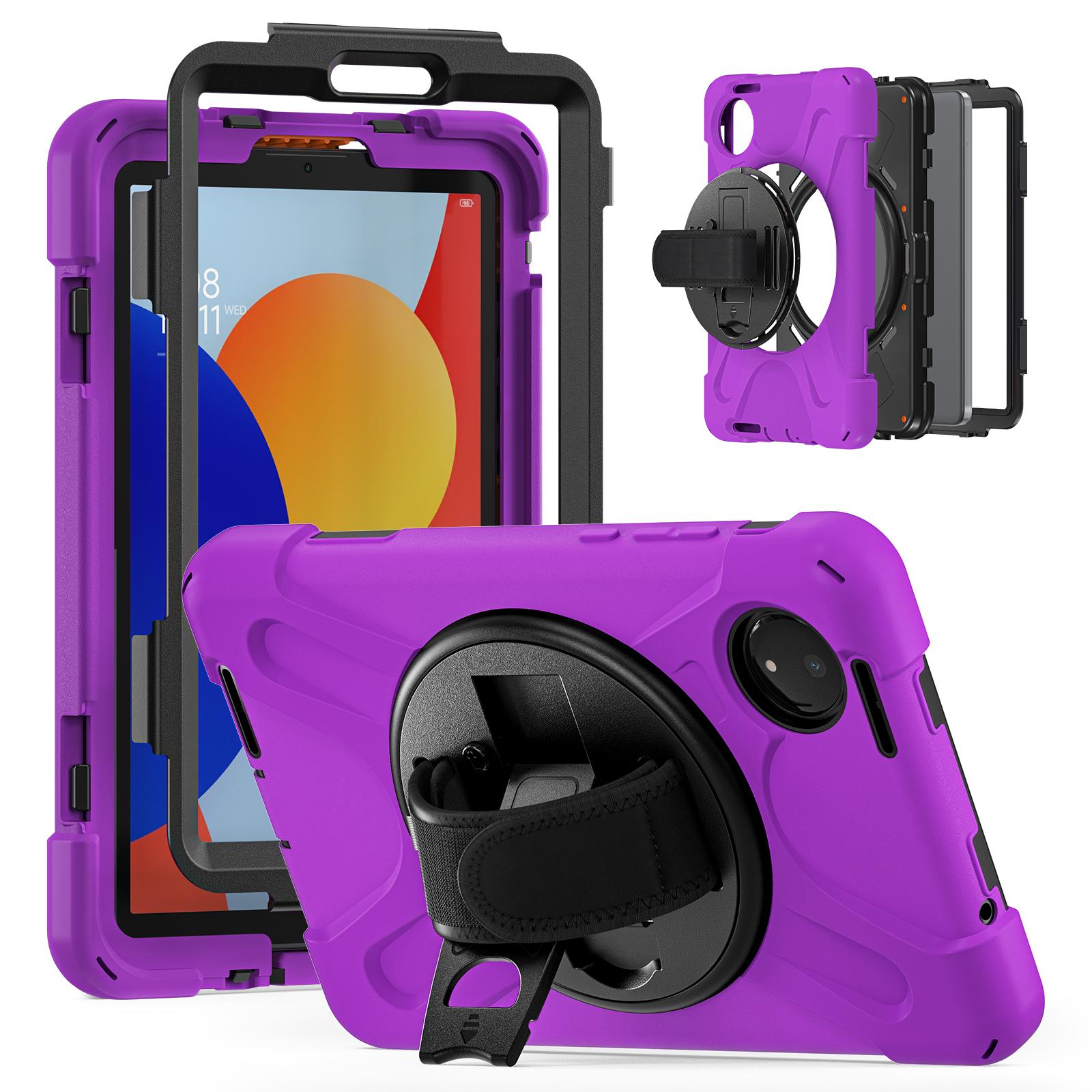 

Чохол для Xiaomi Redmi Pad SE 4G 8,7 дюйма TPU+PC+Силікон Підставка Захист від падінь Чохол для планшета Purple