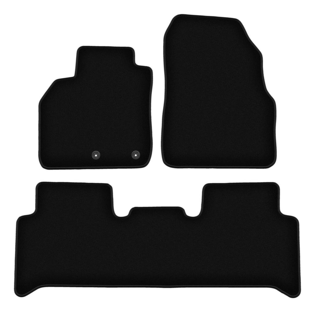 BASIC schwarze Velours-Fußmatten für: Renault Scenic II Minivan (2003-2009)