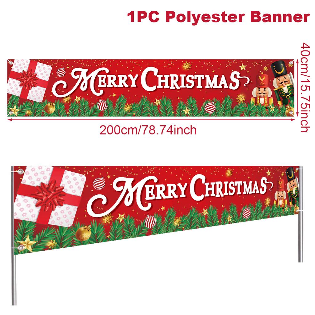 Christmas Outdoor Banner Merry Christmas Decorations For Home 2025 Navidad Kerst Xmas Decor Noel Kerst Happy New Year Gift 2025