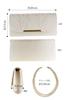 Reussite Party Large Clutch Shoulder Perfect for and Flower Bag, 3-Way Bag, Women's Bag, Weddings, Receptions, Guests/Milky (Beige)