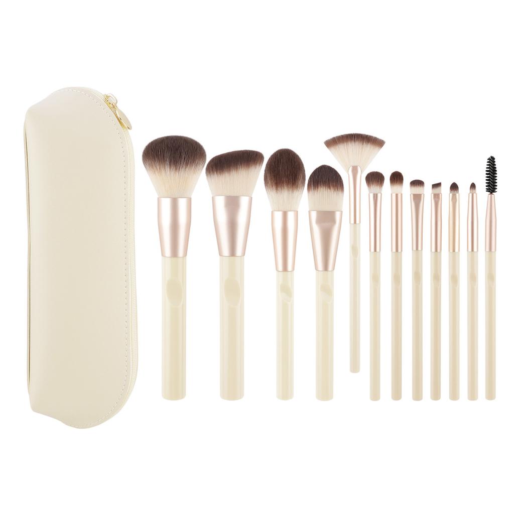 Hot-selling 12 Makeup Brushes Soft Bristles Eyeshadow Highlight Grooming Highlight Loose Powder Brush Foundation Brush Beauty Tools