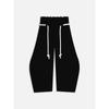 Women's High Waisted Street Style Wide Leg Sweatpants Thick Braided Drawstring Loose Baggy Floor Length Casual Fashion Trousers