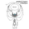 IngeSight.Z Vintage Metal Feather Pendant Upper Arm Bracelet Boho Multilayer Metal Tassel Bracelet Women's Charm Party Jewelry