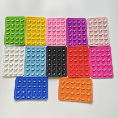 Double Side Silicone Suction Pad For Mobile Phone Fixture Suction Cup Backed Adhesive Silicone Rubber Sucker Pad For Fixed Pad