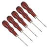 5PCS Wooden Handle Awl Hole Punch Sewing Stitching Awl Tool Shoe Repair Crochet Hook
