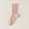 5/10 Pairs Comfortable Casual Autumn Winter Socks for Women Korean Style Instagram Inspired Lace Mid Calf Socks Bow Embroidery Loose Fit Pile Socks