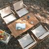 Folding Outdoor Chair with Armrests, Lightweight Portable Camping Chair for Travel, Picnic & Patio