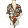 110*110Cm Russian Scarf Women Luxury Paisley Print Square Shawl Soft Viscose Ethnic Floral Bandana Babushka Head Wraps