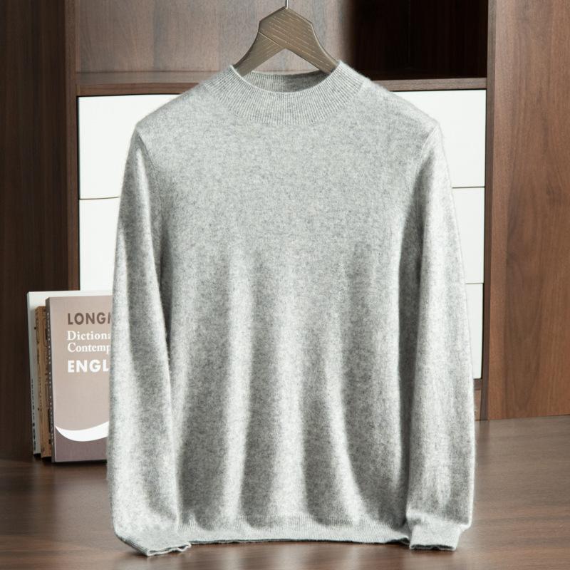 New cashmere sweater semi-turtleneck bottoming pullover sweater cashmere knitting