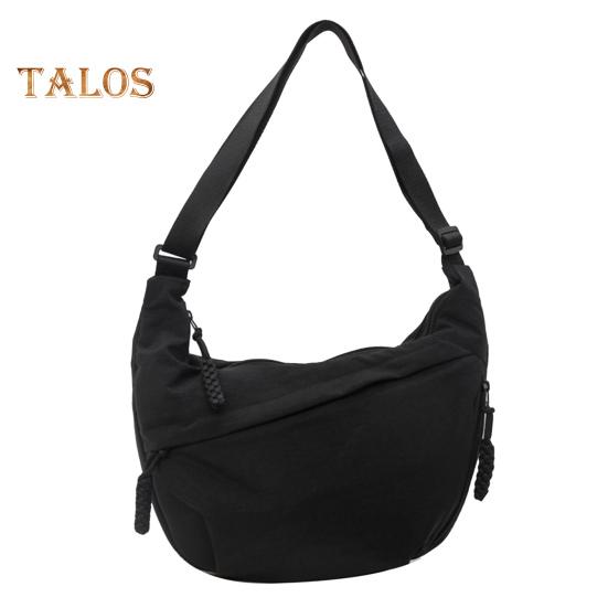 

Женская сумка через плечо с регулируемым ремнем, большая вместительная сумка для пельменей, застежка-молния, многокарманный дизайн, сумка-слинг для повседневного использования чёрный