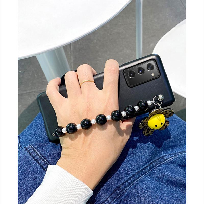 Luxury Fashion Diy Sunflower Hand Chain Clear Phone Case For Samsung Galaxy Z Fold 3 Z Fold 2 Z Fold 4 Transparent Cover Fundas