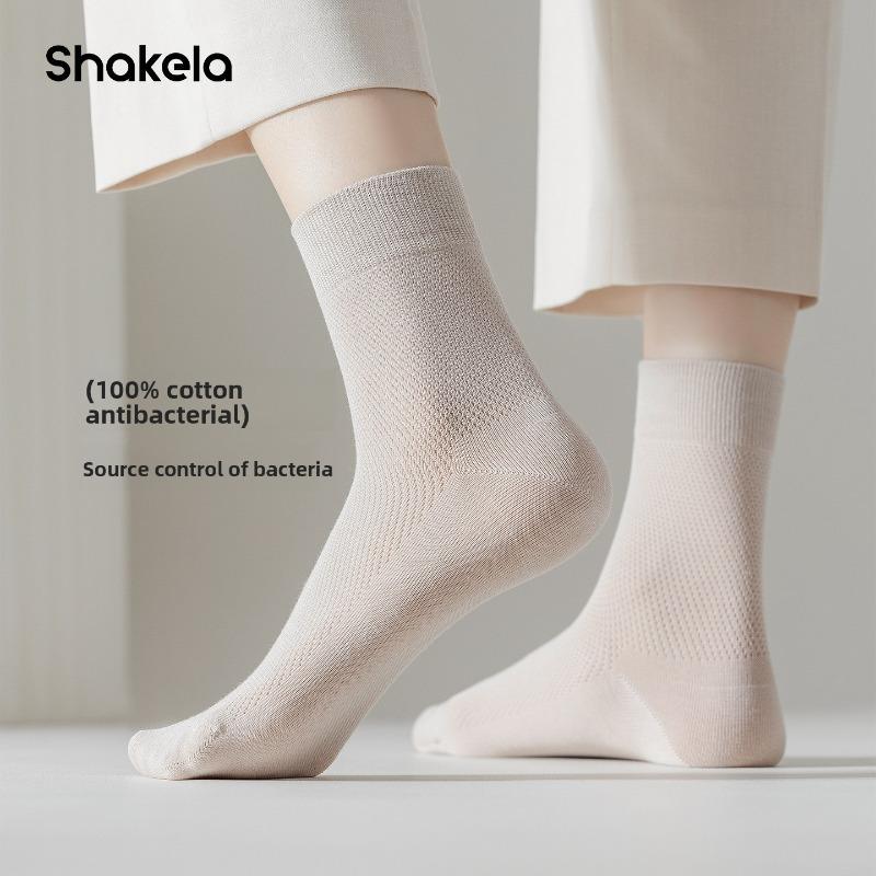 Spring and Summer Pure Cotton Socks - Breathable and Soft Short Socks Without Bones and Antibacterial - Pure Cotton Long Socks
