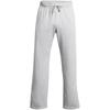 Calças Casuais UA Rival Sólidas Ajuste Liso Cordão Perna Reta Masculino partes de baixo Cinza 1379770-011