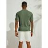 Mens Casual Tops Summer Cool Knitted Shirts Short Sleeved Lapel Solid Color Tops