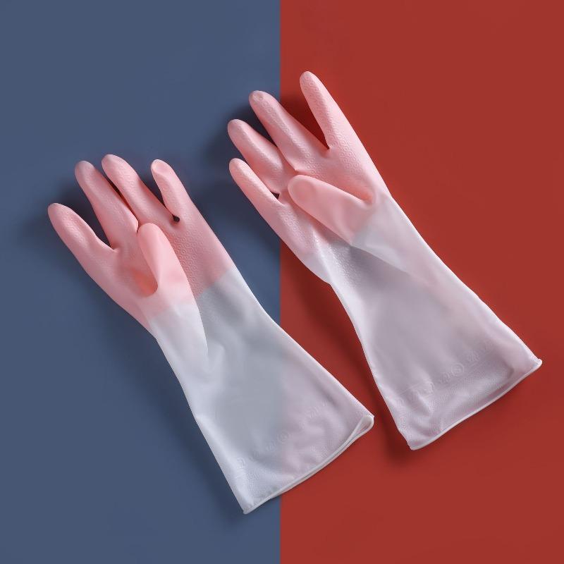 Vodotěsné Rukavice pro domácí práce Čisticí rukavice Kuchyňské čištění Latexové Prádlo Rukavice Mytí nádobí Gumové rukavice odolné proti opotřebení