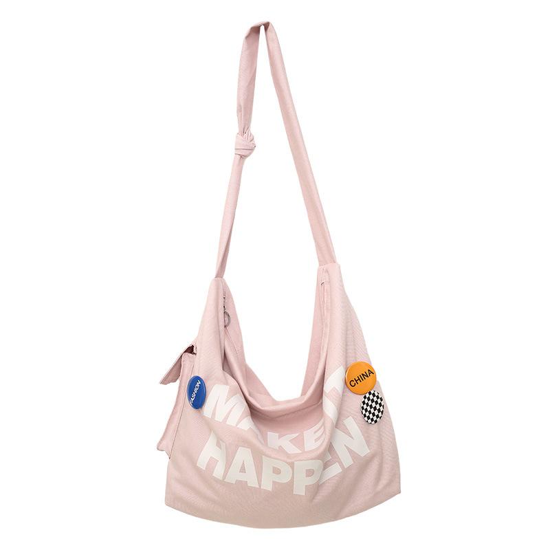 New student canvas bag going out shoulder bag tote bag large capacity daily commuting versatile