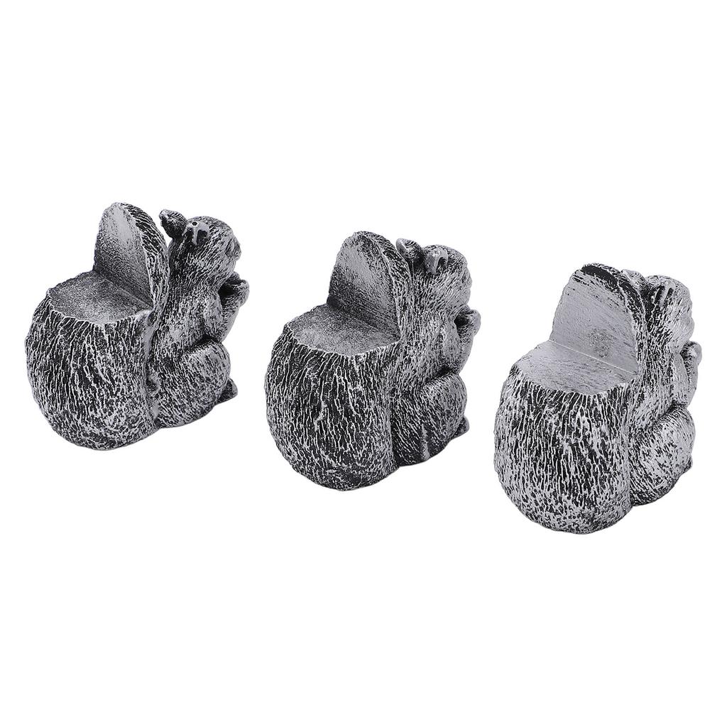 3PCS Flower Pot Decorative Feet Resin Animal Statue Plant Pot Support Feet Planter Riser for