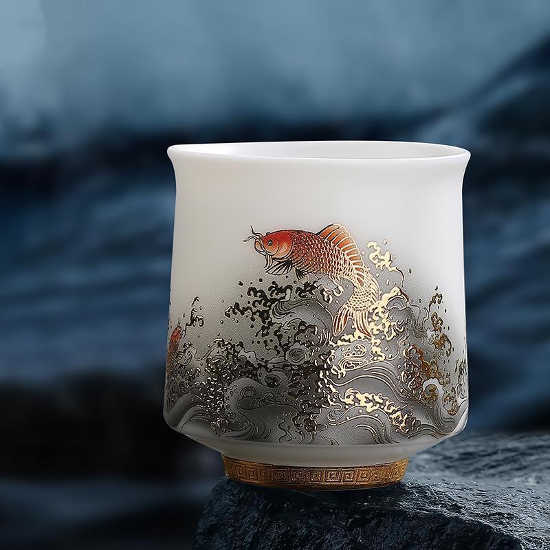 Chaxun Mutton-Fat Jade Ceramic Tea Cup