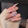Explosive Zircon Long Tassel Water Drop Earrings Female Niche Internet Celebrity Same Stud Earrings