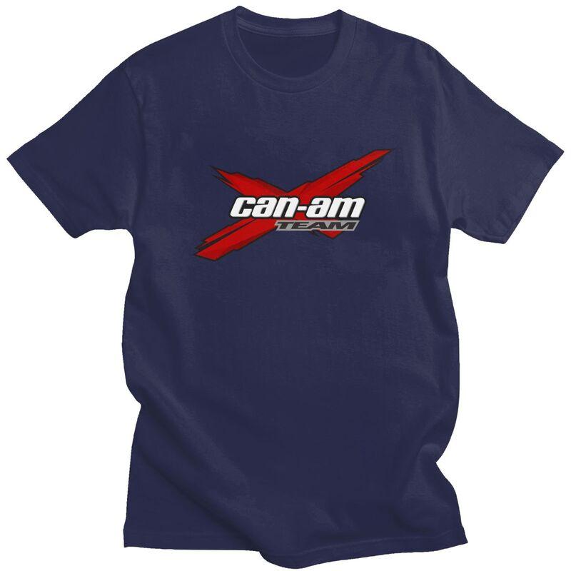 Custom Male CanAm T Shirts Short Sleeve Cotton Tshirt Classic Tshirt Casual BRP Motorcycle Tee Clothing