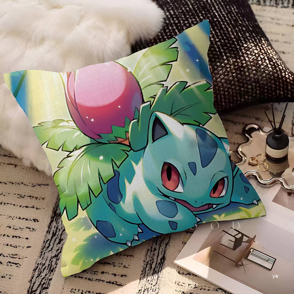 Мега Рэйкваза P-PokemonS Карты Стич Счастливый Дракон Наволочка Чехол на Подушку Дивана Украшение Комнаты Подарок для Детей 30cmx30cm