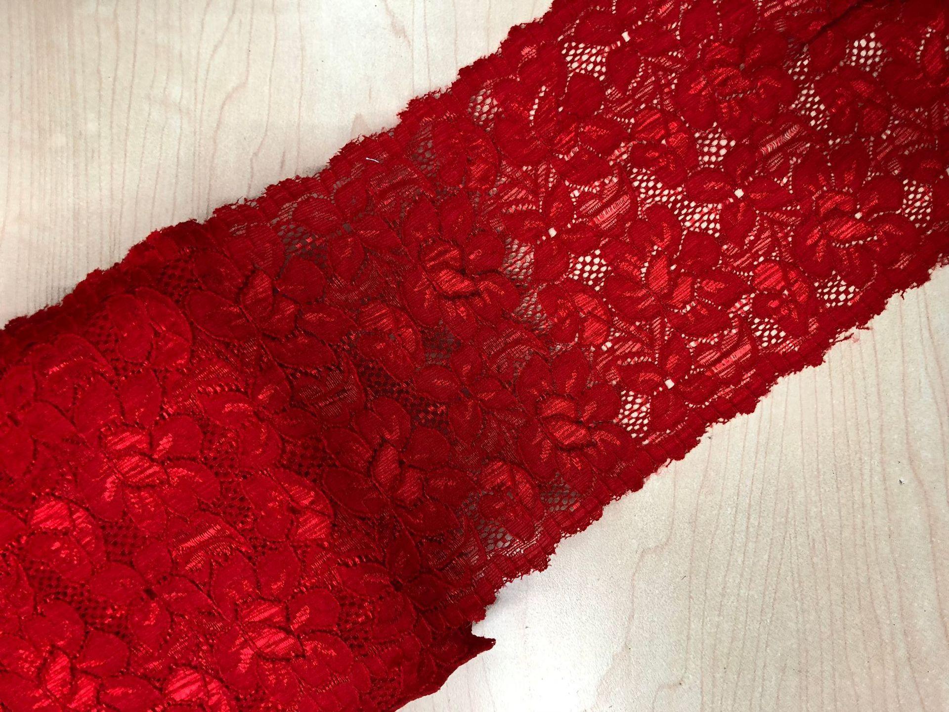 

1 ярда эластичные кружевные эластичные повязки на голову для рукоделия, ленты ручной работы для шитья своими руками красный