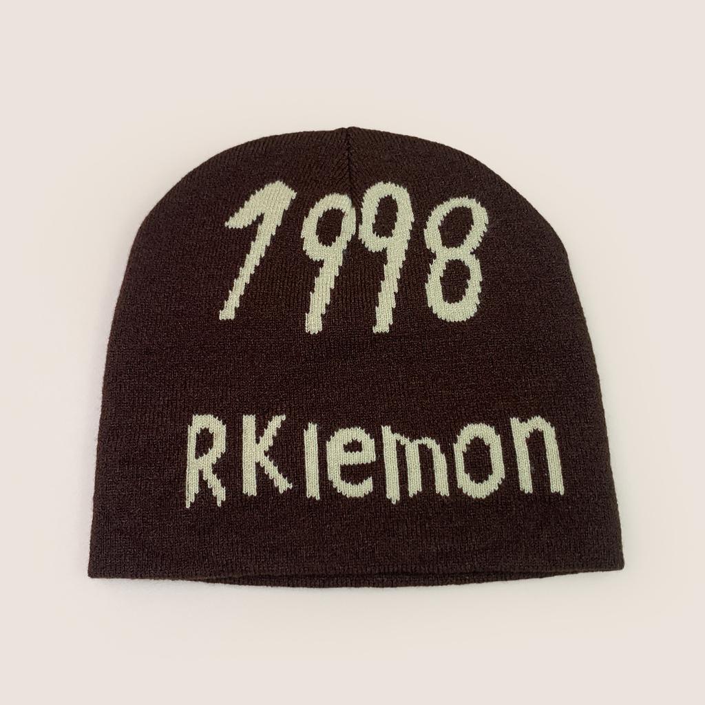 Autumn And Winter Simple Jacquard 1998 Letter Knitted Hat For Men And Women Warm Casual Cold Hat Pullover Hat