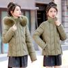 Winter New Cotton-padded Clothes Women's Korean Version Slim-fitting Women's Cotton-padded Clothes Short Fur-collared Cotton-padded Clothes Women's