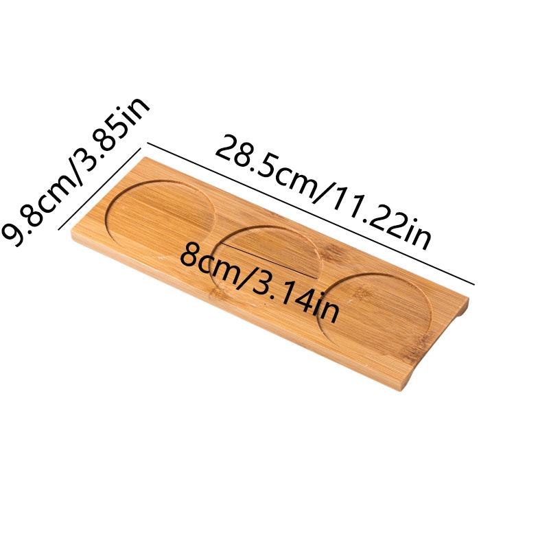 Wooden Tray Multi Bamboo Multi Shape Wooden Holder Pot Tray Coffee Coaster Home Garden Decor Photography Props