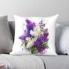 Watercolor Lilacs Square Pillowcase Polyester Linen Velvet Printed Zip Decorative Throw Pillow Case Bed Cushion Case