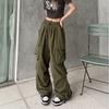 Vintage American Carpenter Pants Women's Summer Casual Trousers Loose Wide Leg Pants