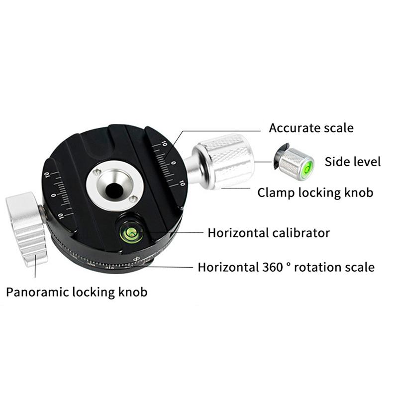 1 Set 360° Rotate Panoramic Shooting Clamp For Arca Swiss Camera Tripod Quick Release Clamp Holder Tripod Mount Plate Adapter