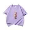 Kids Cotton T Shirt Floral Letter I Print Crew Neck Short Sleeve Tee Casual Boys Girls Summer Tops