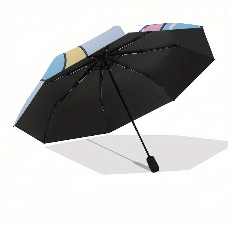 Hello Kitty, Penguin Automatic Open/Close Umbrella-Cute Umbrella with Cute Design, Portable 3-Fold Compact Umbrella for Men & Women, Hallowe