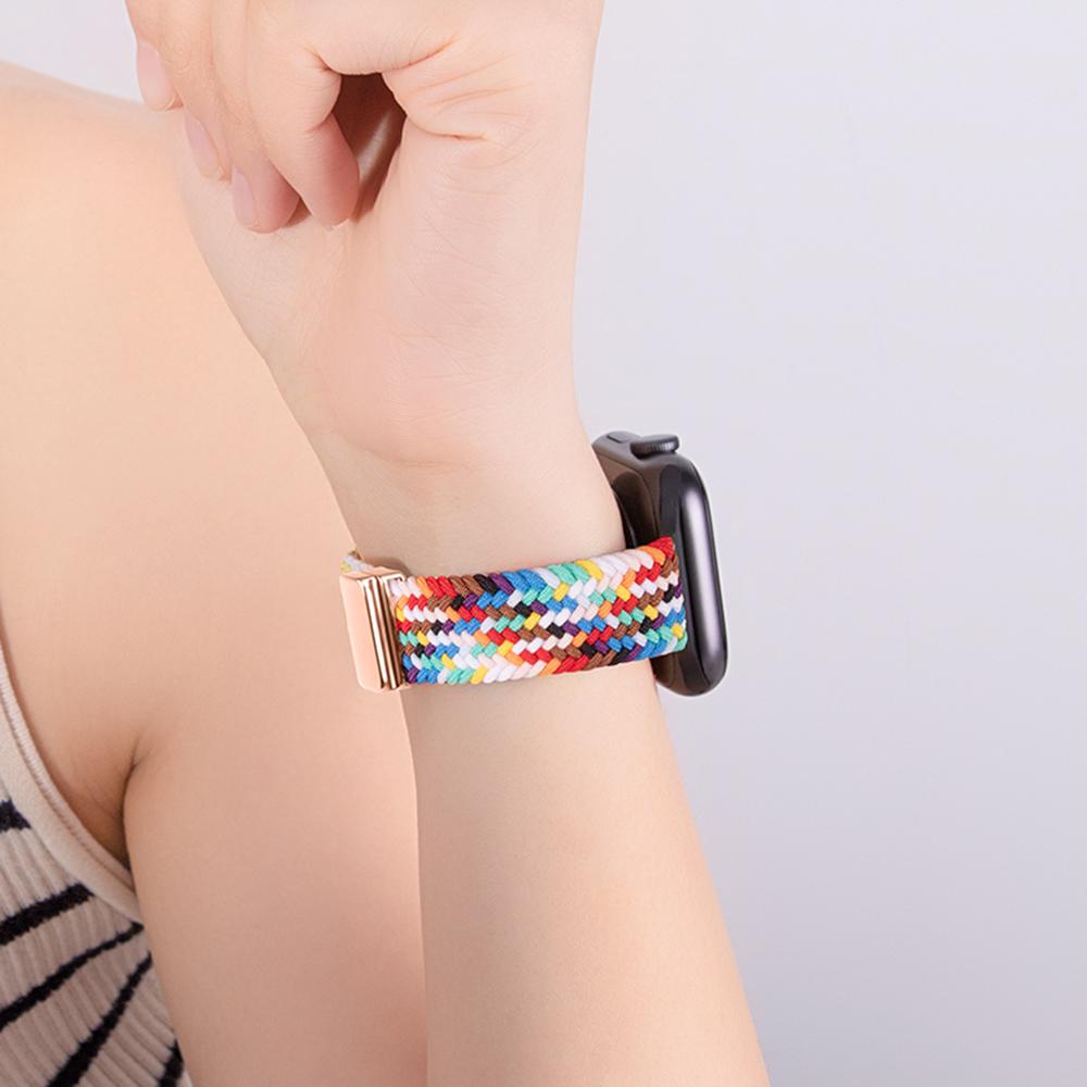 For Apple Watch 10 46mm/Ultra 2/Ultra 49mm/9 8 7 45mm/SE (2023) SE (2022) SE 6 5 4 44mm/3 2 1 42mm Watch Strap Braided Nylon Band