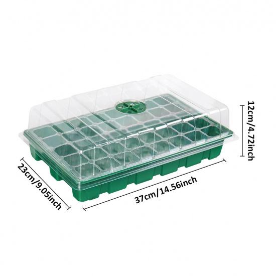 3 pcs Seed Tray, 40 Holes Cell Propagator Growth Thickening Seedling Start Growth Tray With Transparent Cover Greenhouse And Gar