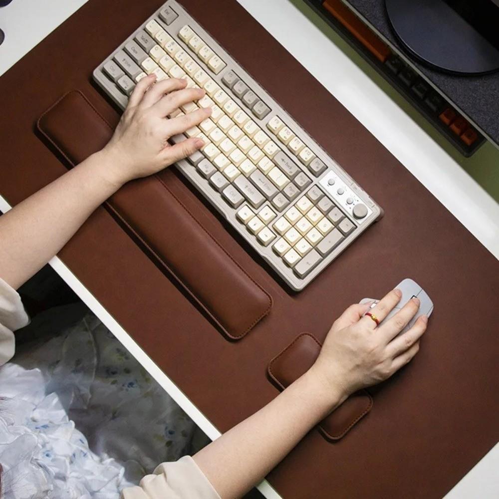 PU Desk Pad Non-slip Laptop Desk Mat Portable Large Mousepad Mouse Wrist Guard