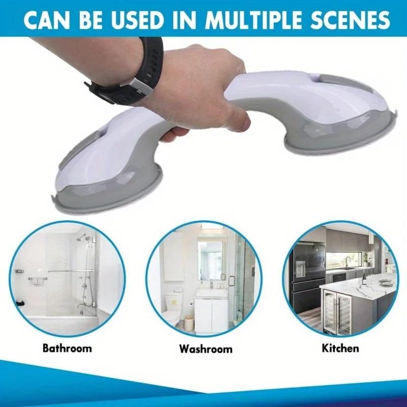 Bathroom Safety Grab Bar with Strong Suction Cup Shower Handle Anti-Slip Grip Support Handrail for Elderly Kids Pregnant Women Bath Assist