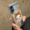 Rilakkuma Kitten Large Window Soft Case for Apple 17promax 16/15/14pro Phones.