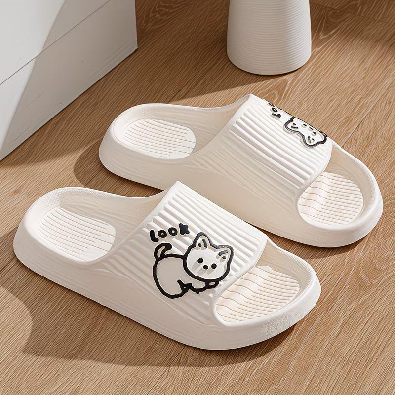 Non-Slip EVA Slippers Women'S Summer Indoor Home Bathroom Bath Couple Cool Slippers Men'S Cartoon, Women Shoes