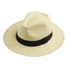 Men's Sun Hat Sun Hat Beach Large Flat Brim Papyrus Casual European, American and British Jazz Hat