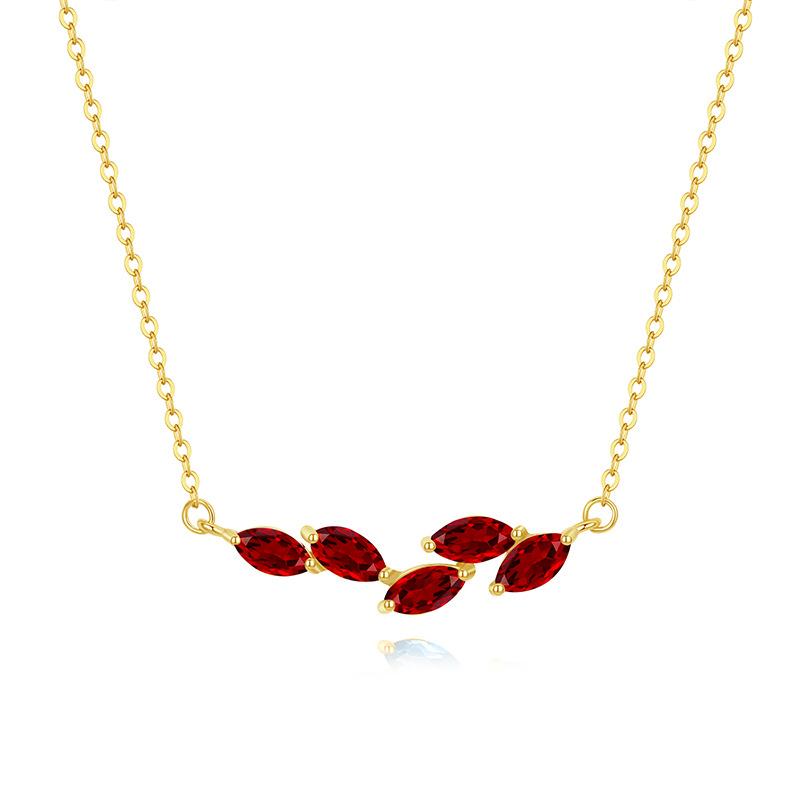 Natural crystal stone wisteria flower pendant whole body S925 sterling silver necklace women s niche light luxury exquisite simple collarbone chain