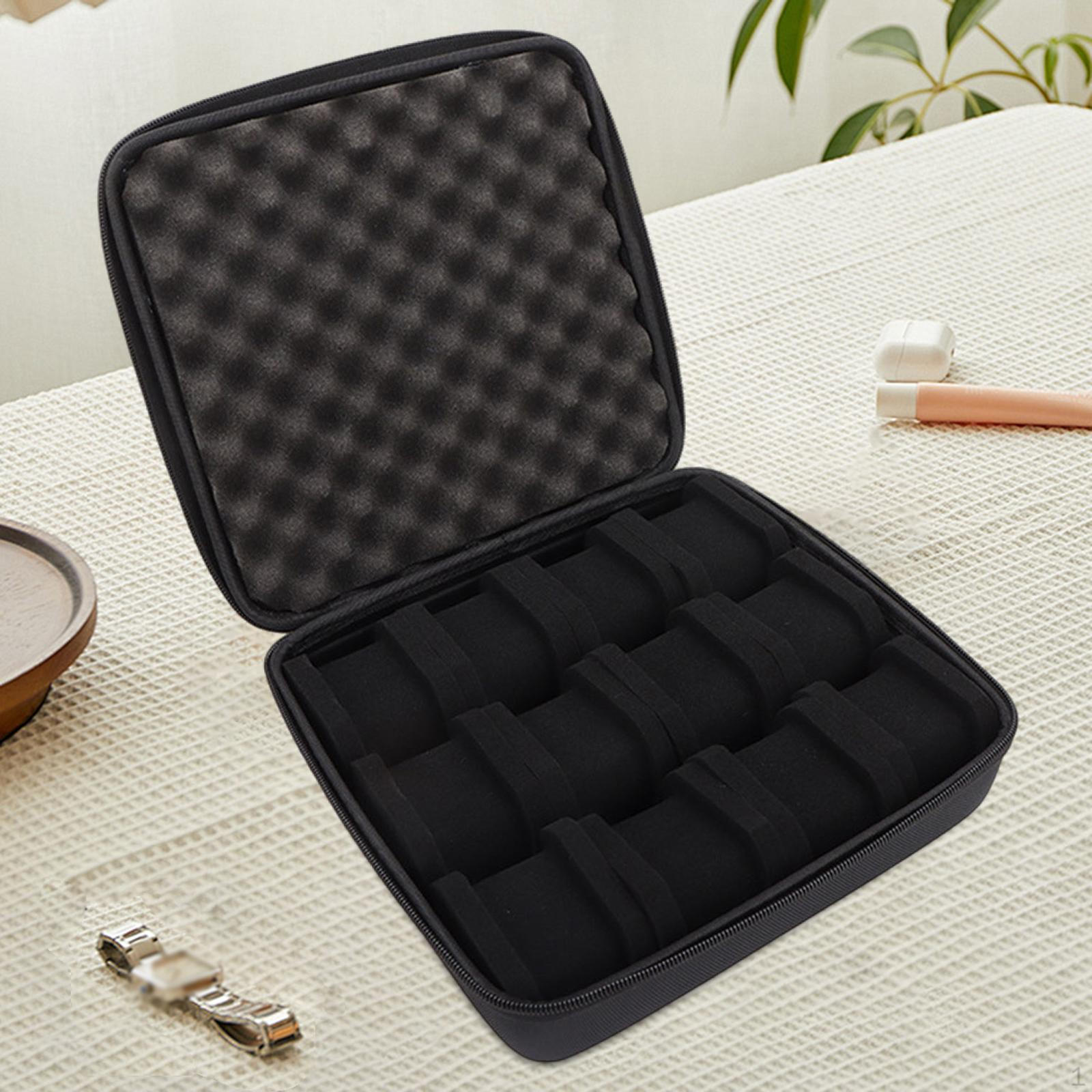 

Watch Case 12 Slots Protection Dustproof with Pillows Organizer for Accessories Wristwatches
